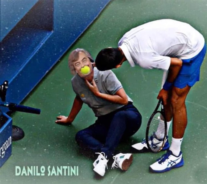 Immenso #Djokovic!  E Bubu che dice, che dice?  #ZeroDosi https://t.co/o53m6KRzL6<a href="/tag/djokovic"class="tags">#Djokovic</a><a href="/tag/zerodosi"class="tags"><span>#zerodosi</span></a>