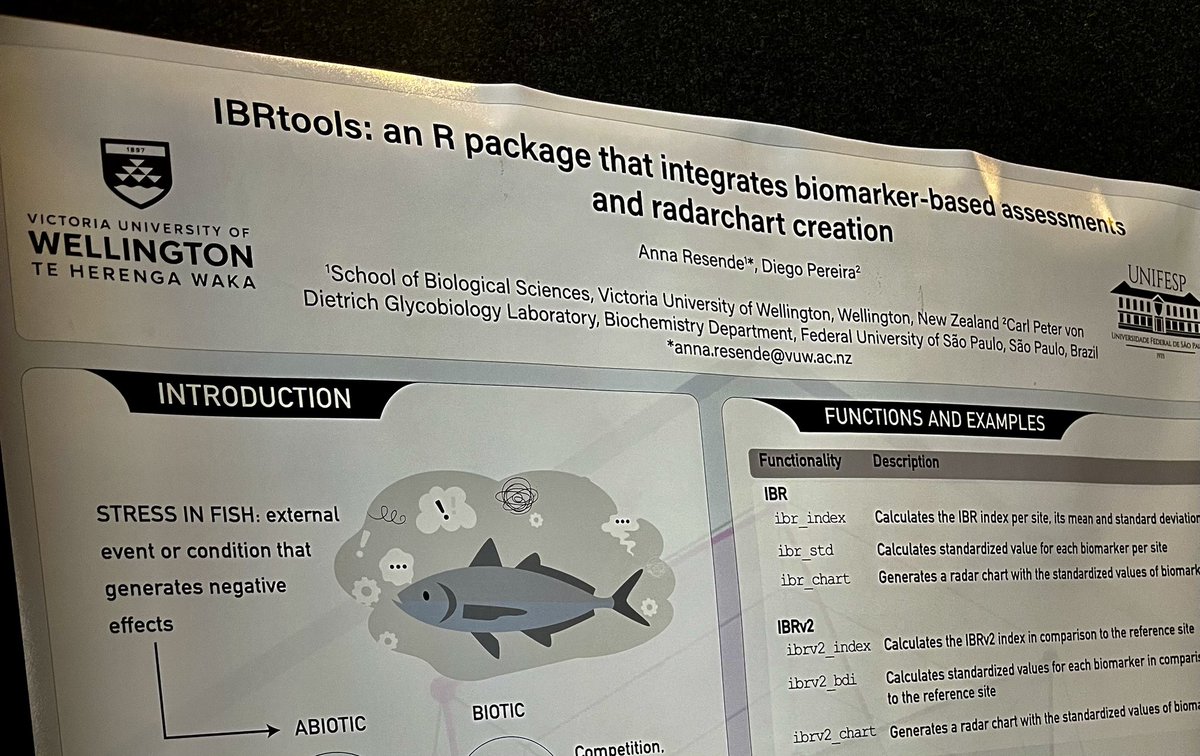 sealifeanna's tweet photo. I am in Auckland for the #IPFC11 #ASFB conference - it’s a great conference already! I am presenting a poster about my R package IBRtools, come check it out! 😊 #marinescience #Aucklanduni @asfb https://t.co/bQYYn3Zysc