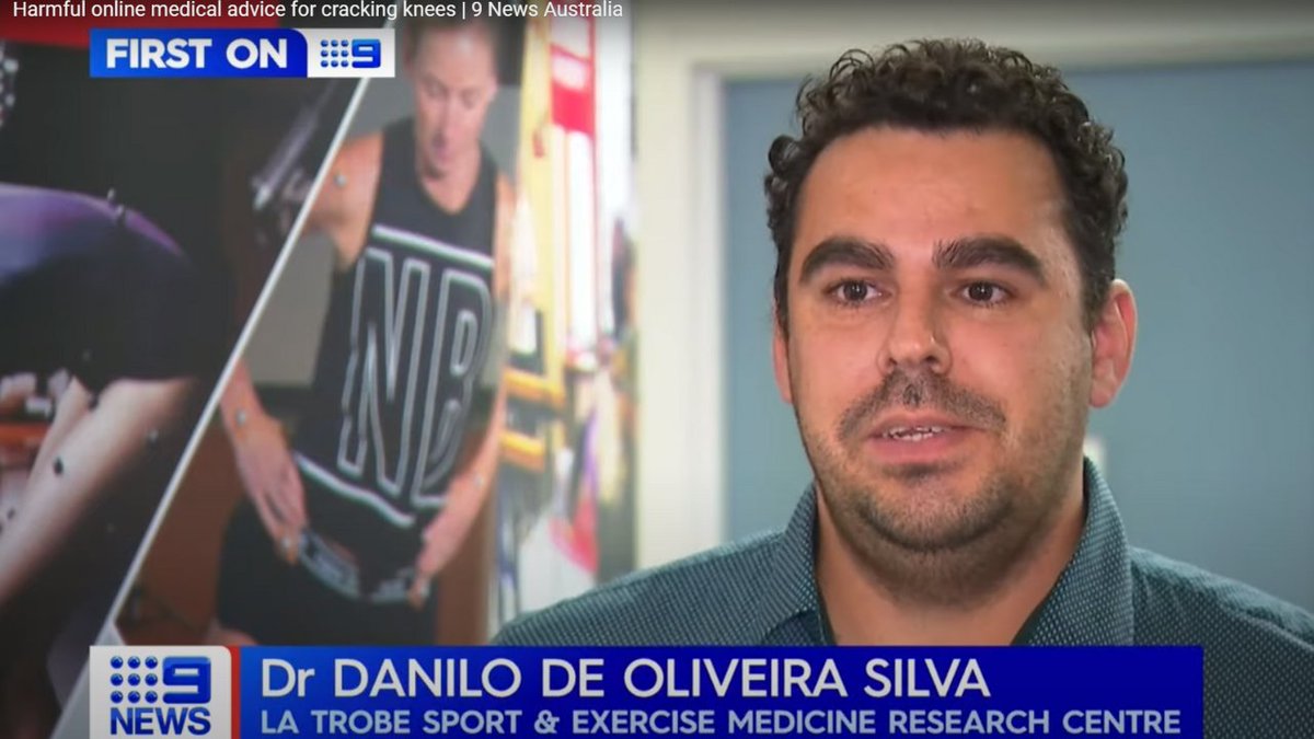 @_JSAMS Social Media Editor, Dr Danilo de Oliveira Silva, was interviewed by 9News Australia to reveal how online misinformation about noisy knees is influencing people to make poor health choices. 👀 Interview: zurl.co/Tj4W 👉 Danilo's paper: zurl.co/FbSx