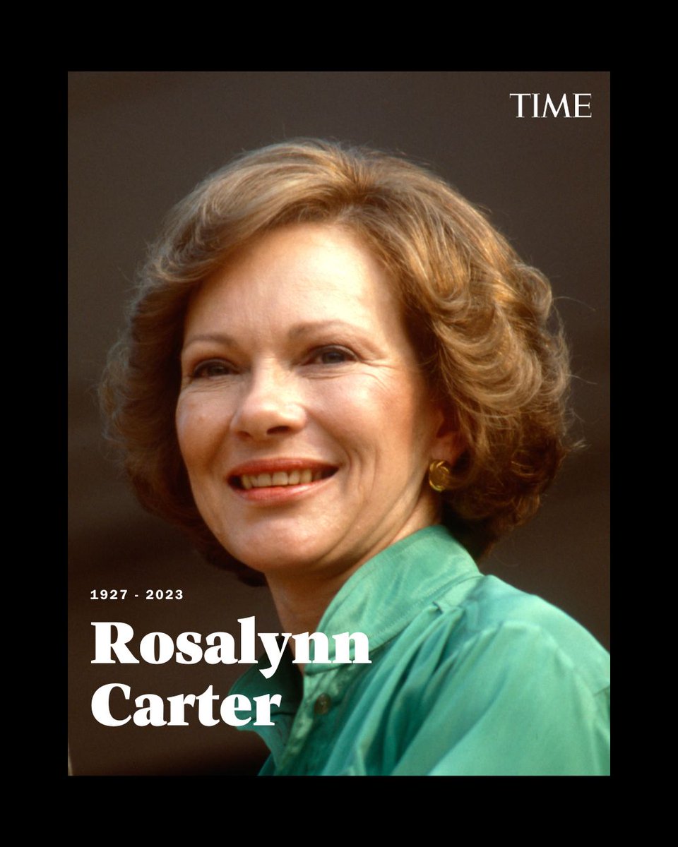 Rosalynn Carter, the pioneering First Lady who worked tirelessly to raise awareness for those with mental health illness, died on Sunday. She was 96 years old. ti.me/46gDqby