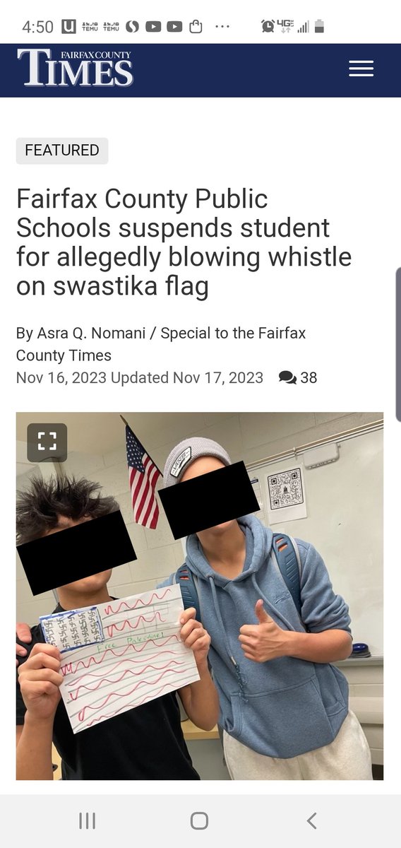 MamaGrizzlyOrg's tweet photo. @FairfaxGOP @wusa9 FairfaxGOP posts #AsraTurf Nomani, race-hustling yet again, saying a student was suspended in retaliation just for being Asian. π
CBS-9 says, "No." https://t.co/8YcMQHbMVZ