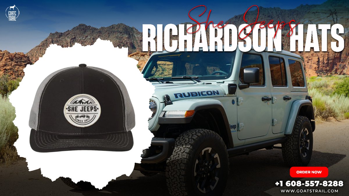 🚙✨ Elevate your adventure style with the She Jeeps Richardson Trucker Hat! 🌟 Crafted for the bold and chic, it's the ultimate blend of comfort and fashion. Click to rev up your hat game! 🧢💃

Shop Now: goatstrail.com/collections/of…

#SheJeeps #AdventureChic 🚗👑