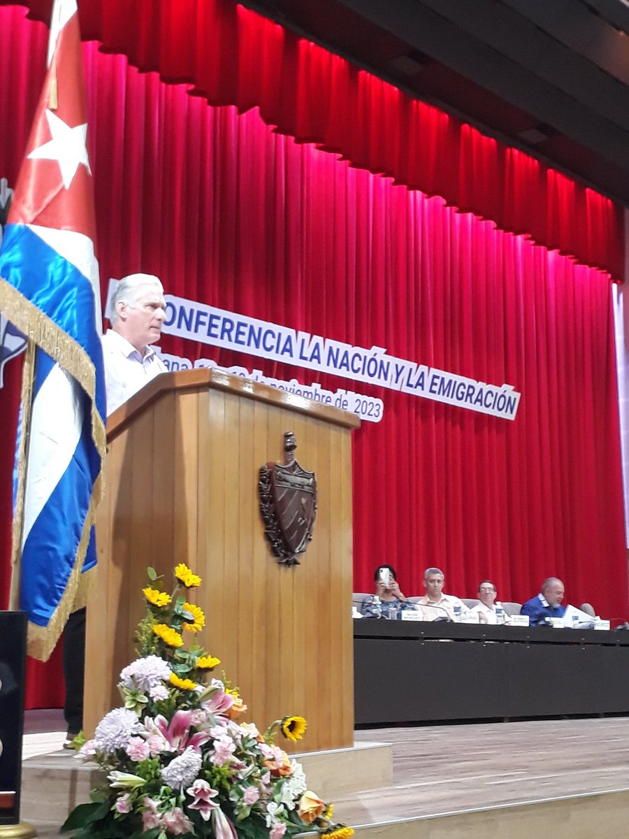 El presidente <a href="/DiazCanelB/">Miguel Díaz-Canel Bermúdez</a> clausura  IV Conferencia "La Nación y la Emigración". Es en #Cuba 🇨🇺 hoy.

#JuntosXCuba