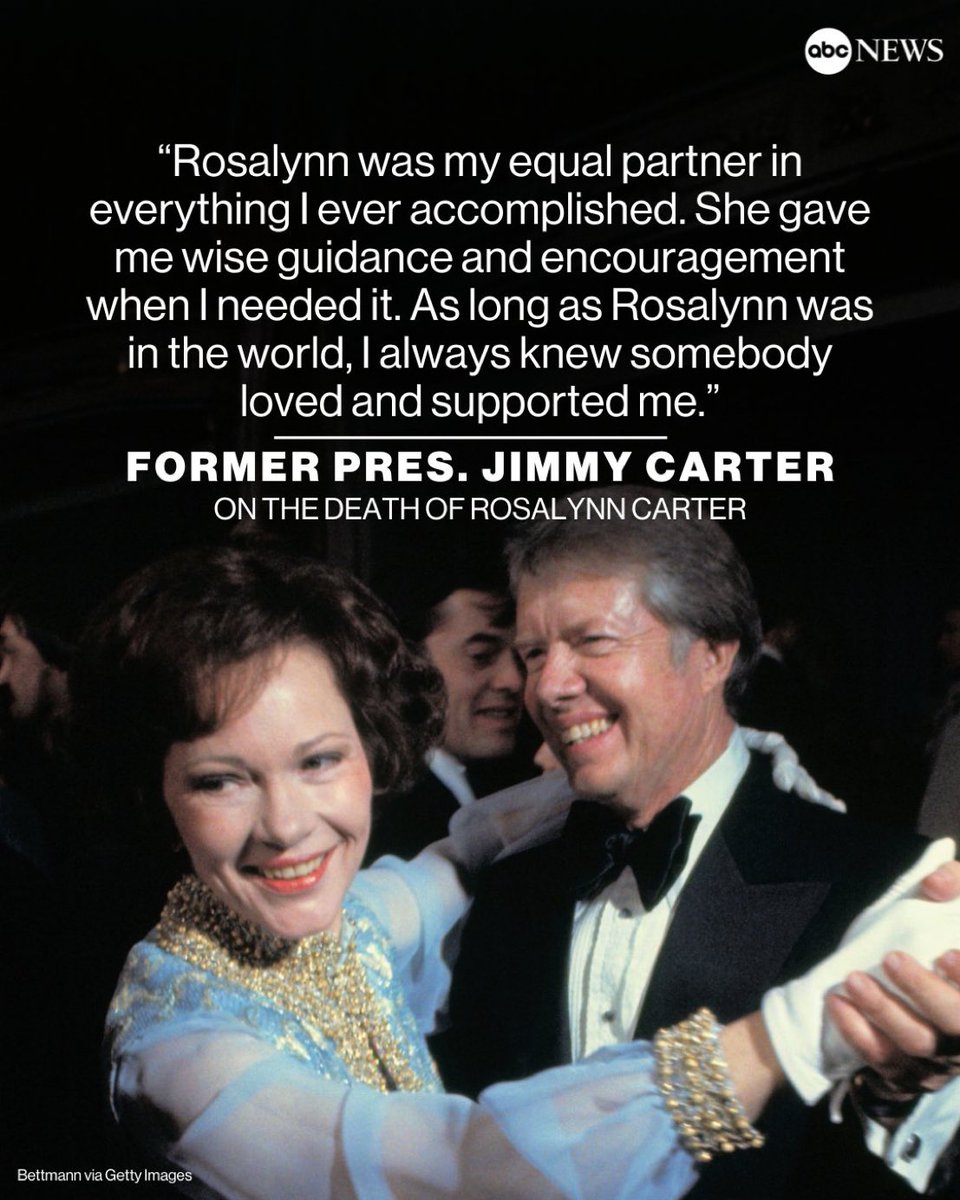 JNelsonLDF's tweet photo. What a loving tribute and testament to the strength of their bond. May she rest in peace and power. #RosalynnCarter https://t.co/sdWrACjBkP