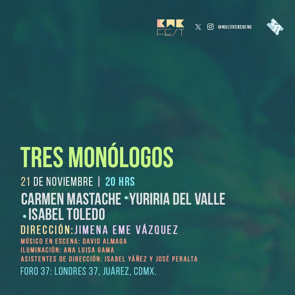 jimenaemeuve's tweet photo. ¡Última semana en el Foro 37!
🎧Now playing el lunes. Autoficción de un millenial triste y canciones de Shakira.
🎄🍵🌳Tres monólogos el martes. Cerramos el #EmeFest con un mix de monólogos.

Boletos aquí 👇
https://t.co/LU4wokixgy https://t.co/C0ZmpkDdAK