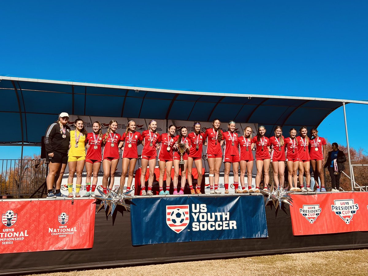 NCFC_ECNLGirls's tweet photo. 🏆STATE CHAMPIONS🏆 Congratulations to 09 Elite and Coach Megan George on being crowned U15 USYS North Carolina State Cup Champions! Tampa, here we come! 🎉🎉 https://t.co/pcr5bxAndD