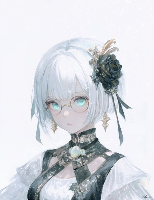 月曜の朝に淡い青色の瞳の女の子の絵を今週もぼちぼち頑張りましょう! 