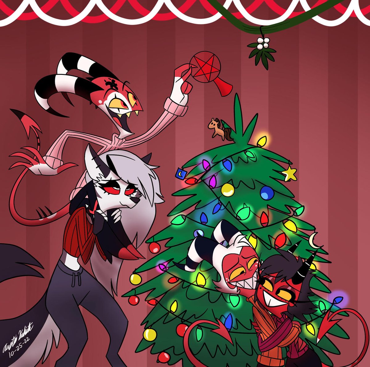 JessWal61214376's tweet photo. Which Helluva Boss character are you decorating a Christmas Tree with according to your birth month 🎄

Jan- Verosika
Feb- Sallie May
Mar- Stolas
Apr- Moxxie
May- Loona
Jun- Queen Bee
Jul- Blitzo
Aug- Millie
Sep- Asmodeus
Oct- Wally Wackford
Nov- Octavia
Dec- Fizzarolli https://t.co/x5Lnex0itO
