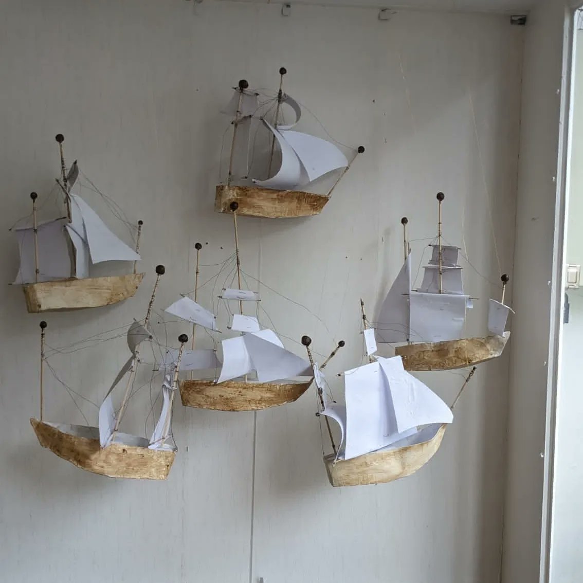 ChesterContemp's tweet photo. Clare Owens &amp; @StWerbs
'The Journey'
Pictura, Eastgate Row North

Rachel Green &amp; @CherryGrovePS
'Merchant Vessels'
@CavaniChester cabinets, Eastgate Row South
@colcloughart, Watergate Row South
Little Niki's Tea Room, Northgate Row, East

#CCSchools https://t.co/qaC88tVCn8