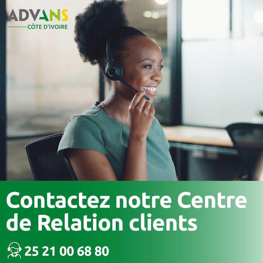 AdvansRCI's tweet photo. Notre Centre de Relation Clients au 2521006880 est ouvert du lundi au vendredi de 8h à 17h pour tous vos besoins. 
Le coût de l'appel est le même que celui sur un téléphone mobile, n'hésitez pas à nous contacter.

#CRC #RelationClients #AdvansCotedIvoire https://t.co/oxgurfX0Vs