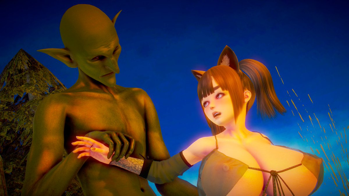 Well I don't think she hates goblins as much as she says...

#3DCG #HoneySelect #NSFW #Hentai #nsfwtw #Goblin