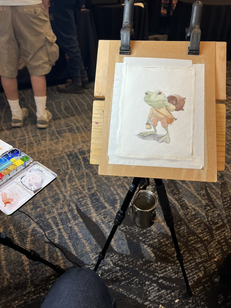 A frog tinker. #frog #tinker #fantasyart #watercolor #animalart