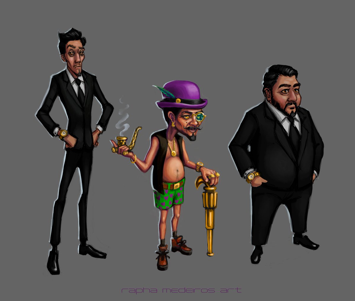 rabiscando saiu o que parece ser o chef e os campanga da mafia cigana