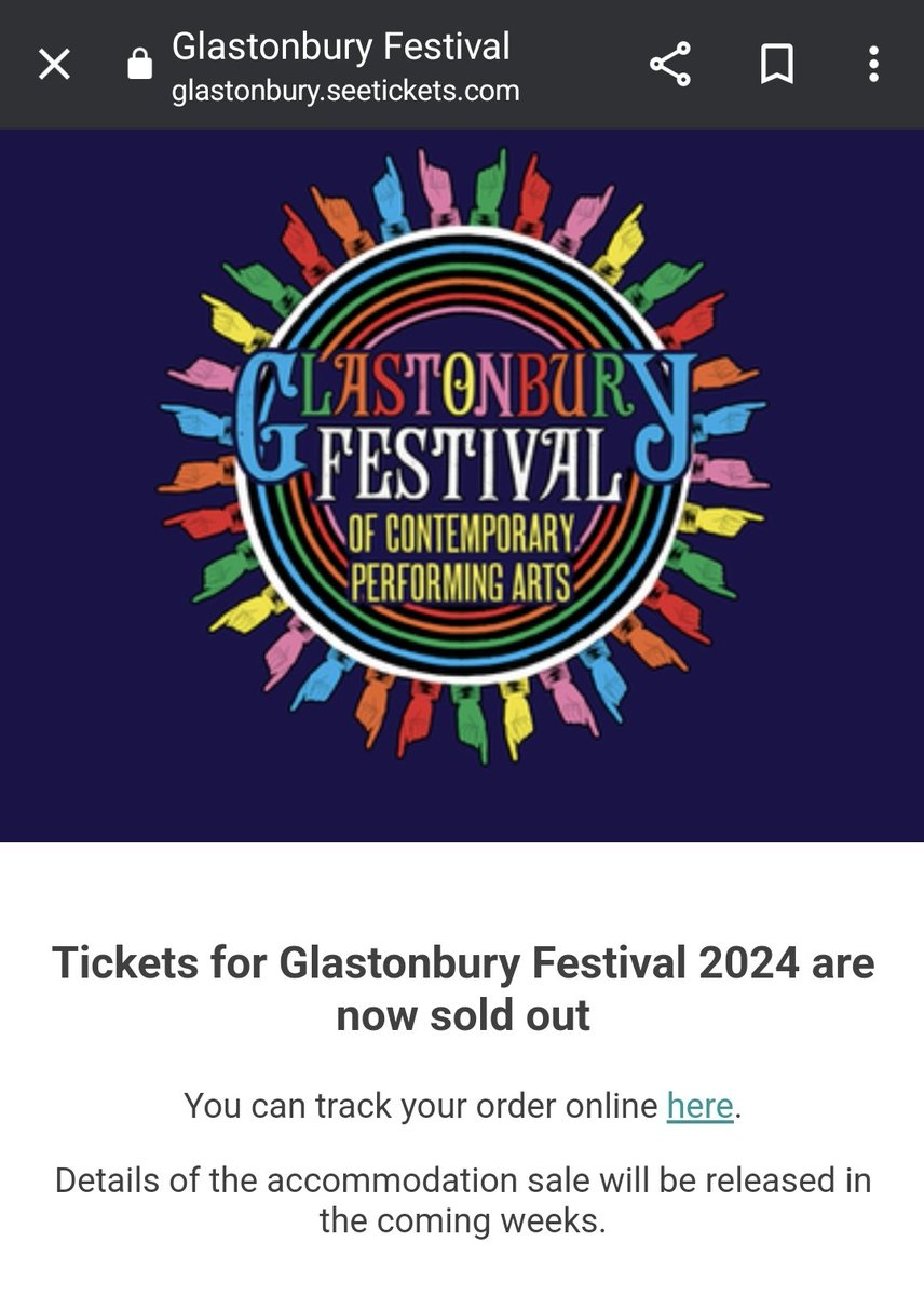 Heartbroken. My sister is turning 50 and has never been so we had every device on it again this year. Nope. Another year failed. #Glastonbury .. will do anyone a painting if they can get me tickets I can buy!!!??? 😭