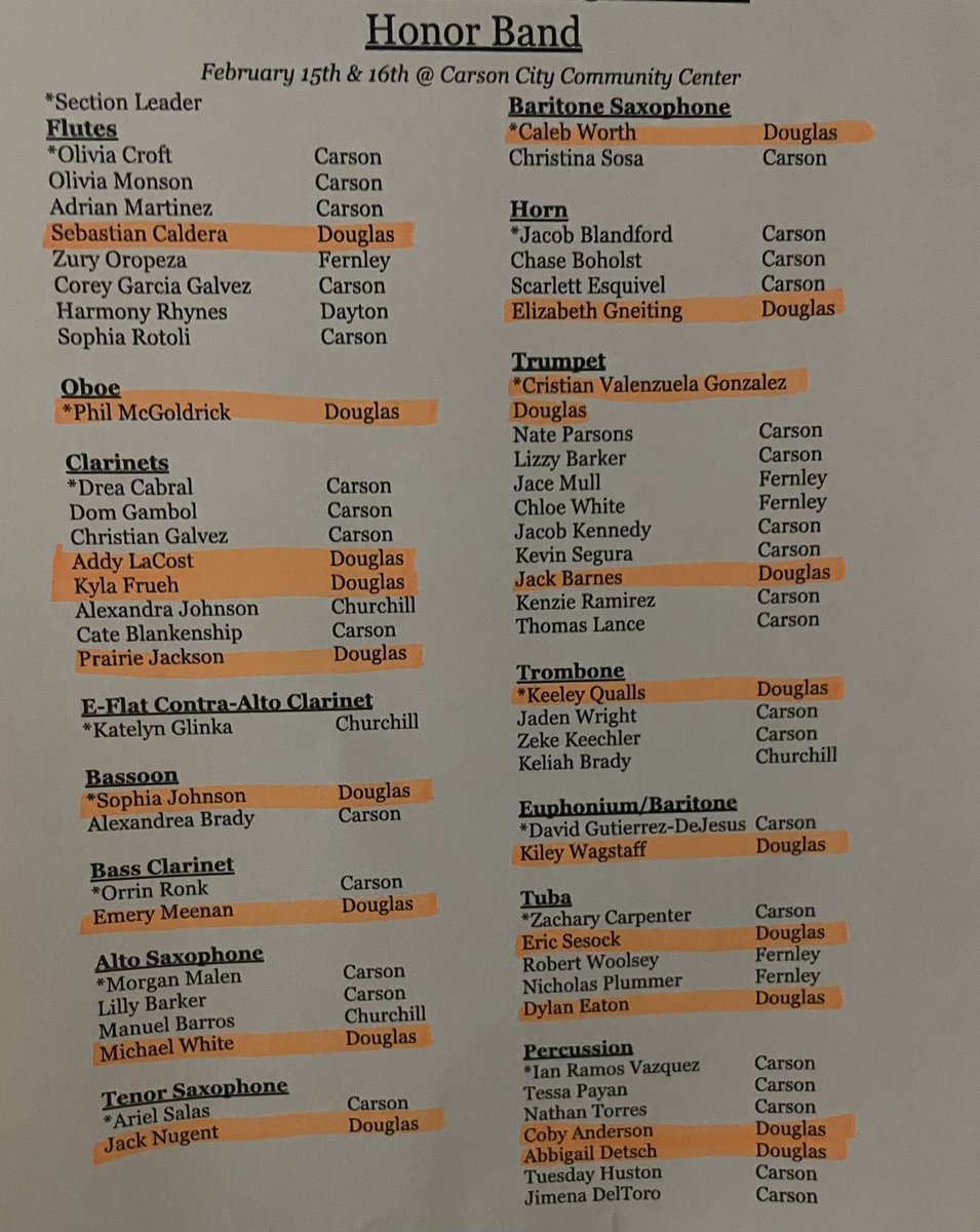 mchaelwhite's tweet photo. Not only working hard on the field but also in the ensemble and I’m pleased to say I have made Honor Band for Northern Nevada! #hardwork #music #honors https://t.co/JBbbOYGFr4