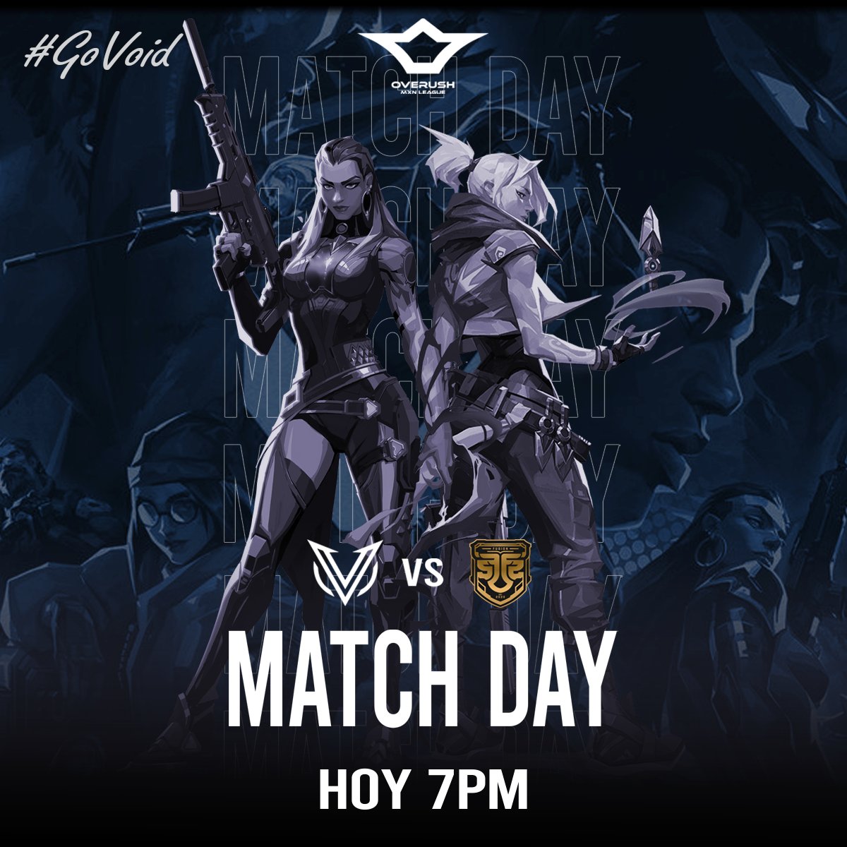 🔹MATCHDAY🔹

Hoy nos enfrentamos a <a href="/fusionfsgg/">FUSION</a>  en las semifinales de la @LOVSValorant

Pueden ver nuestra partida a las 7 PM hora MX para apoyarnos 🔥

#vamoscontodo #voidtfup🔥