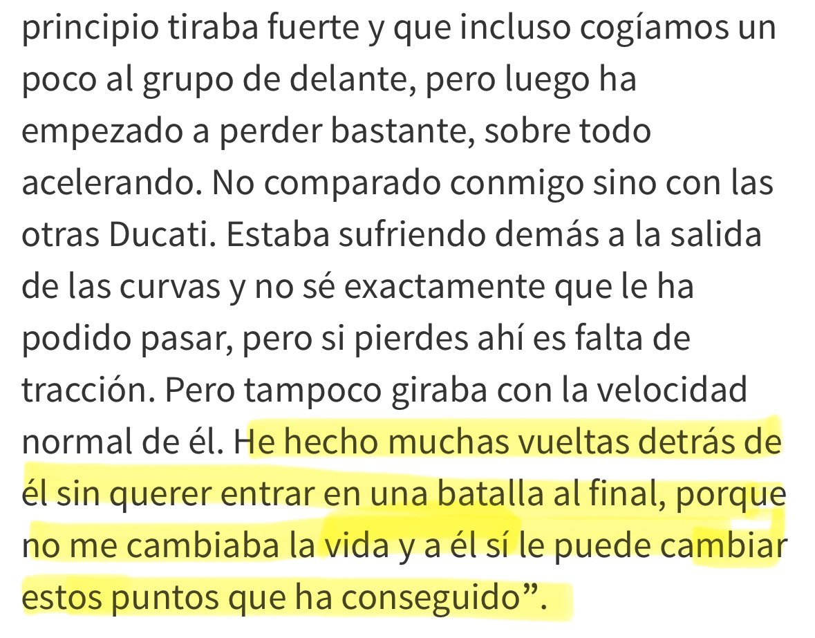 zuriur10's tweet photo. Jorge Martín a principio de temporada rajando sobre Marc Márquez. 

Marc Márquez en la penúltima cita del año le facilita el paso y lo confirma con estas declaraciones tras la carrera.

Cada uno que saque sus propias conclusiones… 

*Imagen de @diarioas https://t.co/hnlj5V7BSt