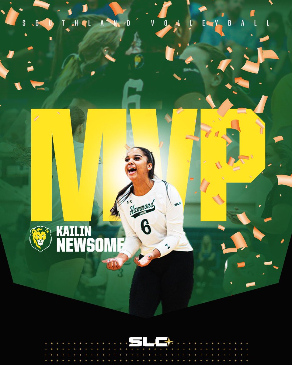 THE MVP.

Kailin Newsome is your 2023 SLC Volleyball Championship MVP.

#EarnedEveryDay x <a href="/LionUpVB/">Southeastern Volleyball</a>