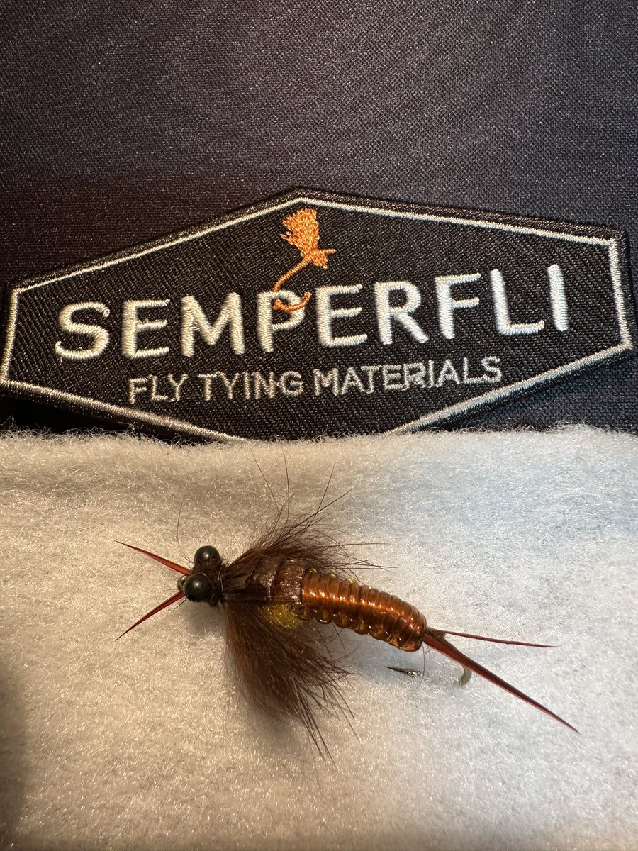 Some fun at the vice this weekend playing around with new materials and some old school eyes from a hairbrush #semperfli #semperfliproteam #flytyingforautism