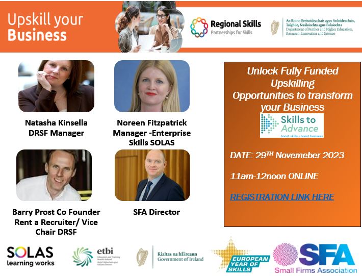 "Unlock Fully Funded #Upskilling Opportunities to transform your #Business" a collaboration of partners event online Wednesday 29th check this out register.gotowebinar.com/register/27062… #YearOfSkills
