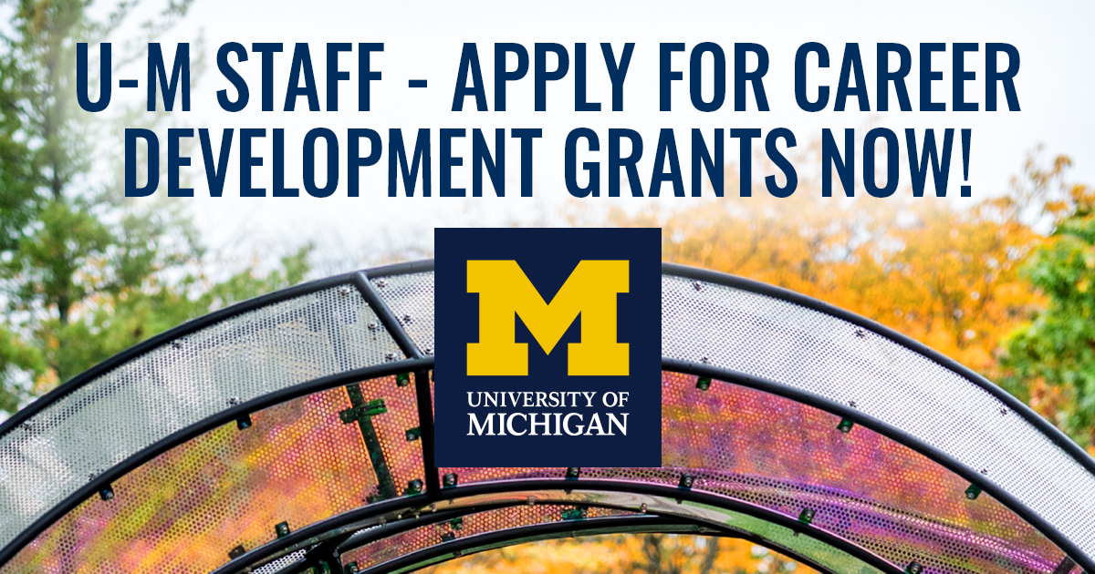 UMichHR's tweet photo. Exciting news! Thanks to the overwhelming response, funding for FY2024 has been doubled by EVPCFO Geoff Chatas. Now's the time to apply for the Career Development Fund! #CareerDevelopment #FundingBoost ๐ต๐ https://t.co/E6ibclX0xD https://t.co/o7VioRqy6C