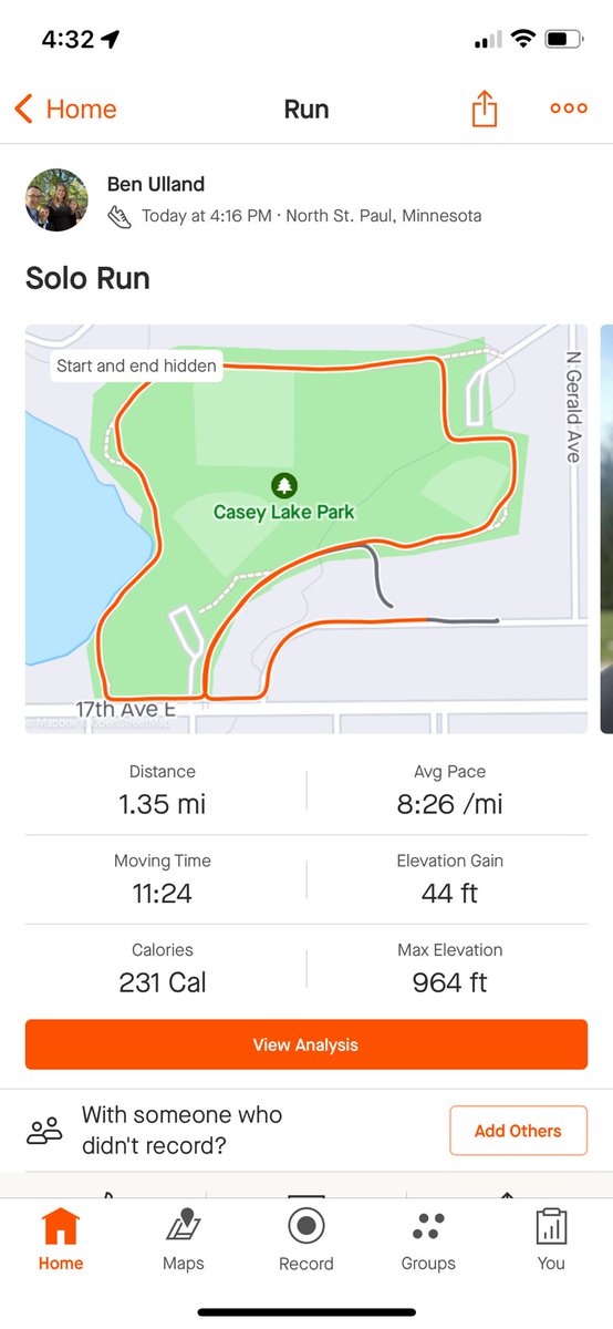 AgentUlland's tweet image. A hustle (quick) run today. I wanted to push my pace cause I knew I was only going 1 mile.

#WorkoutSunday
1.35 mi
11:24 minutes 

At least I got something in!