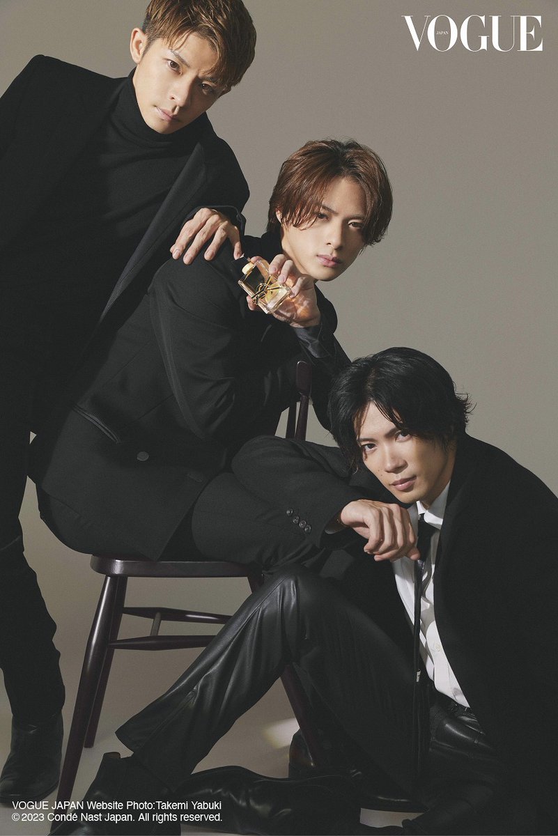 oricon's tweet photo. Number_i 平野紫耀、神宮寺勇太、岸優太
YSLの”自由の香り”をまとう

自由と強さ、煌めきを大胆に表現
クールでセクシーなビジュアル公開

新たなステージでの挑戦を語るインタビューも
https://t.co/0tKAwQjB5S

#平野紫耀 #神宮寺勇太 #岸優太 #Number_i #VOGUEJAPAN #YVESSAINTLAURENT #YSL  #LIBRE https://t.co/cwj6jnlZfV