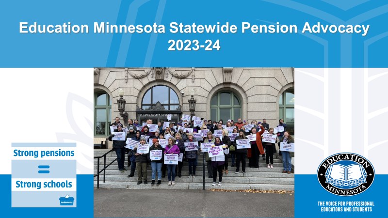 EducationMN's tweet photo. Minnesota's teacher pension system is unfair and inequitable. Join the fight for reform! RSVP to our virtual pension info session Nov. 30: https://t.co/zJaIf9eeLd #edmnvotes #fairpensionsnow https://t.co/k54xteRWiM