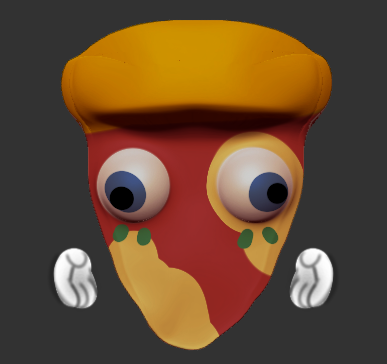 pizzoee's tweet photo. BONUS: some previous concepts I did. 
1) drawing in 2d to have at least a reference

2) first model I did (kinda sucks)

3) a lil WIP of the final result

4) final result 

By the way, I personally drew the hands because idrk how to in 3D

#oc #tadc #3dsculpt #pizza #tadcsona https://t.co/fPw7oyvVT7