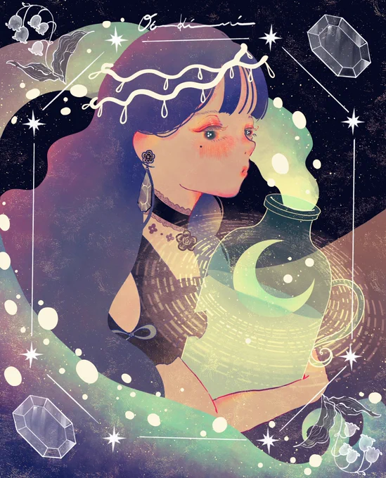 星座モチーフなどを描いています#私の作品もっと沢山の人に広がれ祭り 
