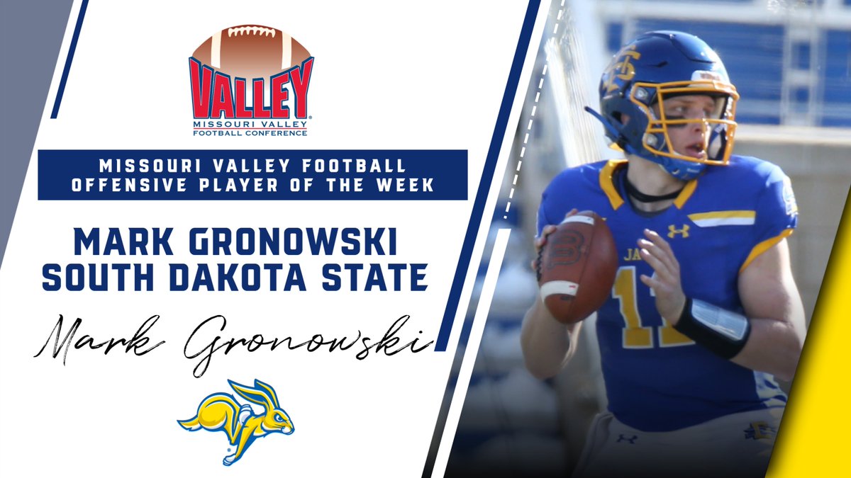 This week's #MVFC Co-Offensive Players of the week:  <a href="/GoJacksFB/">SDSU Football</a> WR Jadon Janke and QB Mark Gronowski