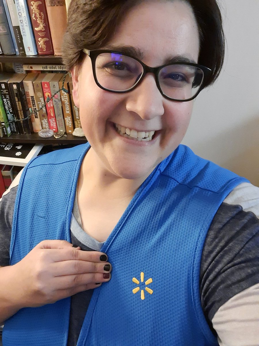 awaffledreamer's tweet photo. Welcome to Walmart!!!
I got a job you beautiful people!!! Can't wait to start.

#jobs #fun #excited #gamergirl #geekgirl #bluevest @PureMichigan https://t.co/afZdCKtrr4