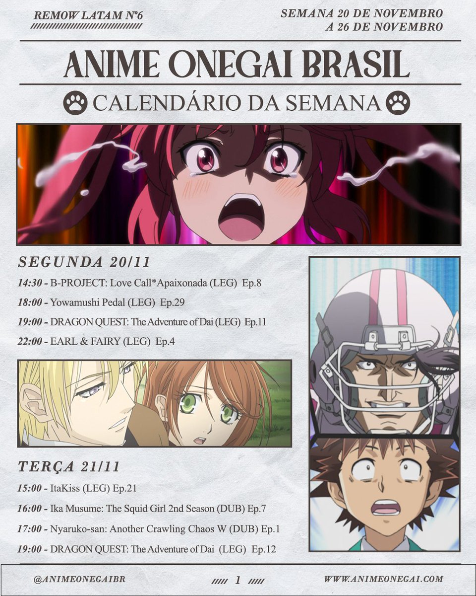 Anime Onegai Brasil on X: Espero que fiquem felizes de saber que