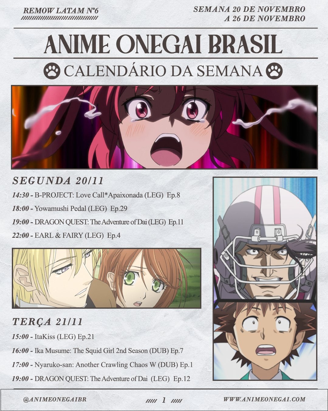 Anime Onegai Brasil on X: Prontos para mais uma semana de animes