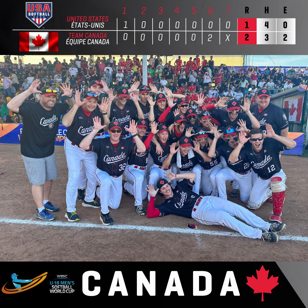 SoftballCanada's tweet photo. Team Canada, your bronze medalist‼️🫎

Équipe Canada, votre médaille de bronze medalist‼️🫎

#u18worldcup #wbsc #bronze https://t.co/VWlPLEqvXr