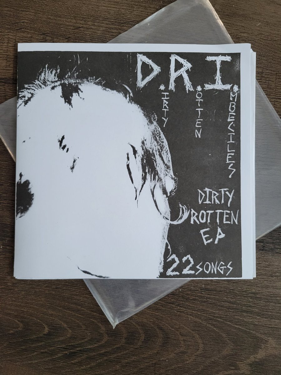 EaracheRecords's tweet photo. Stoked to have this back in the collection. Repress from Beer City. Had the original back in the day. It was beyond mind blowing to have 22 songs on a 7" in those days. Most 7" came with 2, 3 songs and 4 was seen as an "E.P." 
#dirtyrottenimbeciles #beercity #earacherecords https://t.co/5eDdGmGVZX