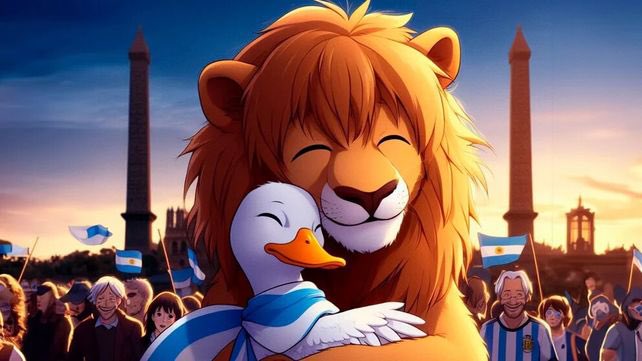 NO GUÍAMOS CORDEROS, DESPERTAMOS LEONES. 
Ganó la Argentina de los que quieren trabajar. De los que desean libertad, de los que solo queremos que nos dejen vivir tranquilos forjándo nuestro propio destino.
Gracias Milei por avanzar en este camino de progreso.