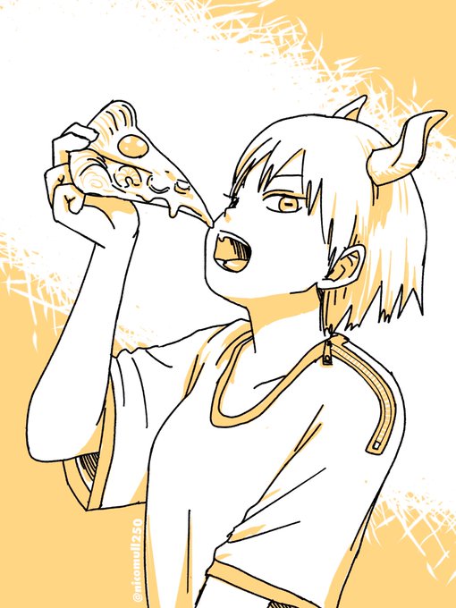 「holding pizza」 illustration images(Latest｜RT&Fav:50)