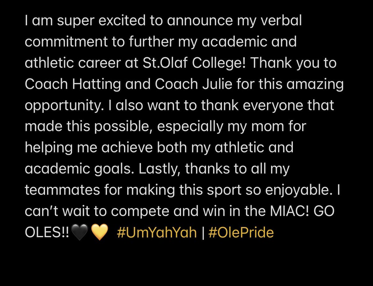 NoVA🔜MN 
Can’t wait to be on the hill! #committed #UmYahYah #OlePride

@StOlafSoftball @StOlafAthletics @kaylahattrick @CoachJRB__ @UnityBlackwell @VAUnitySB @SF3Softball @OsbournParkSB @SBRRetweets