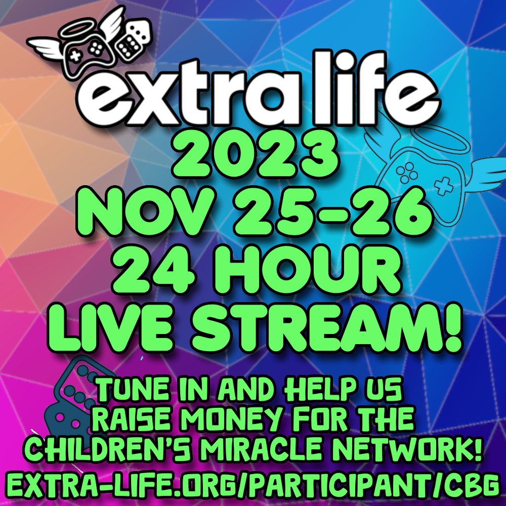 Canadian Bacon (@bacon_games) on Twitter photo Tune in next week and help us raise money for the <a href="/StolleryKids/">Stollery Kids</a> hospital! 24 hour live stream for a great cause!
<a href="/ExtraLife4Kids/">Extra Life</a> #ExtraLife
extra-life.org/participant/CBG Tune in next week and help us raise money for the <a href="/StolleryKids/">Stollery Kids</a> hospital! 24 hour live stream for a great cause!
<a href="/ExtraLife4Kids/">Extra Life</a> #ExtraLife
extra-life.org/participant/CBG