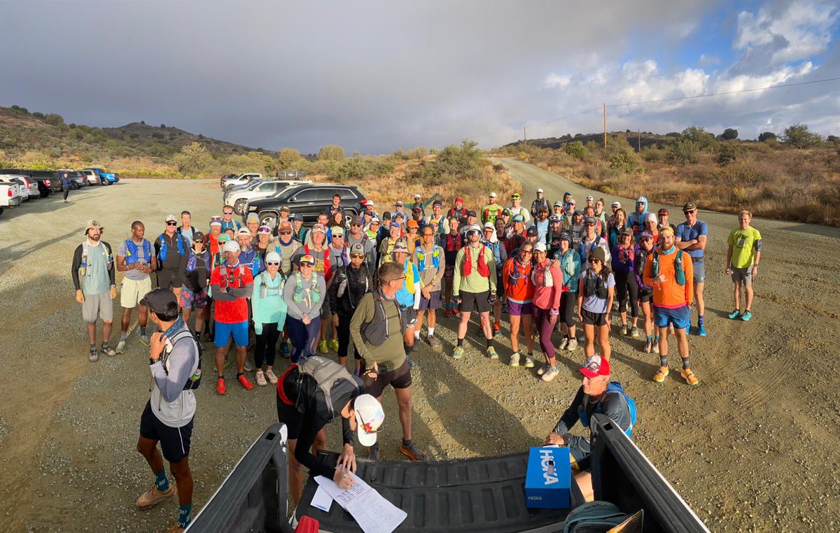 Group shot 📸 from our 1st of three annual training runs on the Black Canyon Ultras course. We cover the whole 100K over these three supported & free runs! Thanks to @hoka for the mid run aid! Hope to see you Dec. 17th for the next.