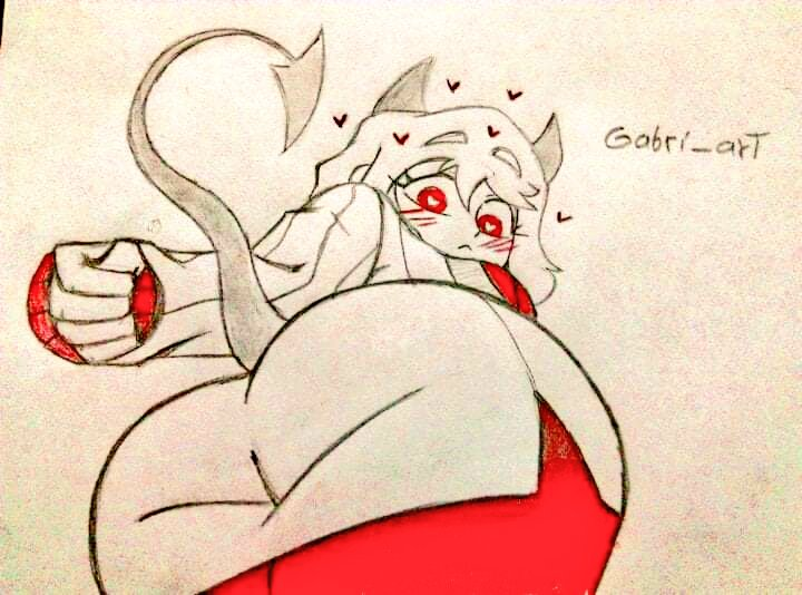 *Modeus notices the viewer and looks down at them.* "H-hey what are you looking at?"