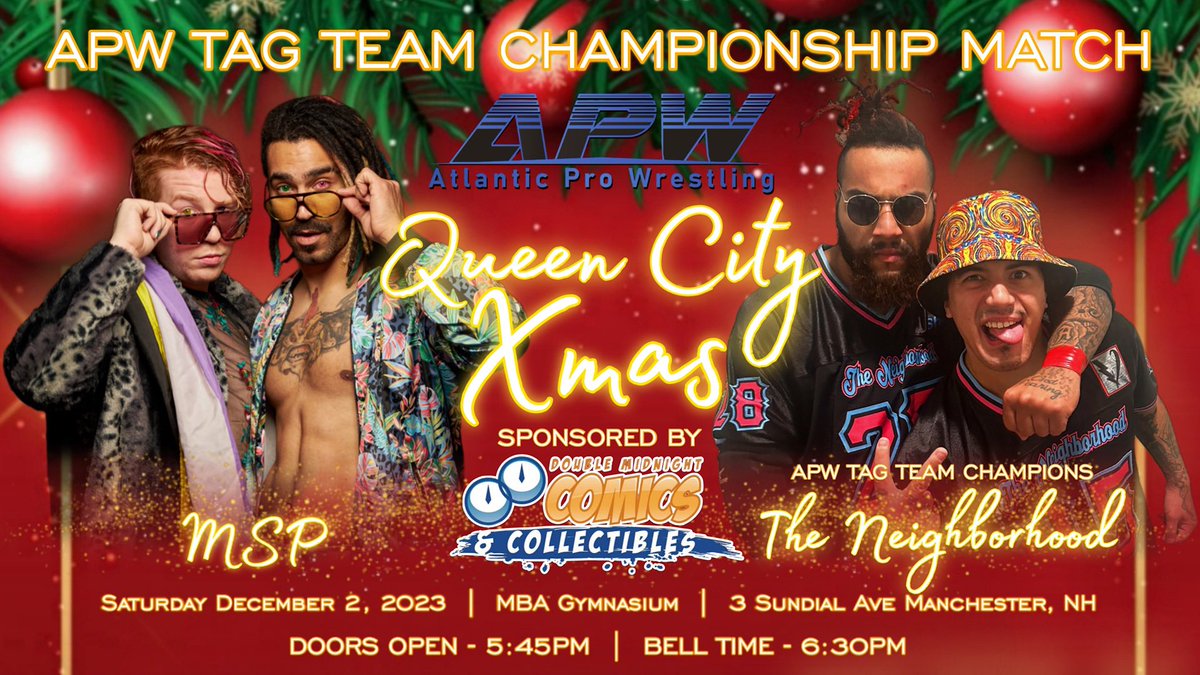 atlanticprowres's tweet photo. ‼️Co-Main Event Announcement‼️
Sat, Dec 2nd, Manchester, NH 
APW Championship 
@TheLucasChase Chase will make his debut to challenge Mike McCarthy. 

APW Tag Team Championship 
@MSPistheVIBE return to take on the APW Tag Team Champions @PWNeighborhood 

https://t.co/dQNBMA9yiJ https://t.co/HEts796z9M