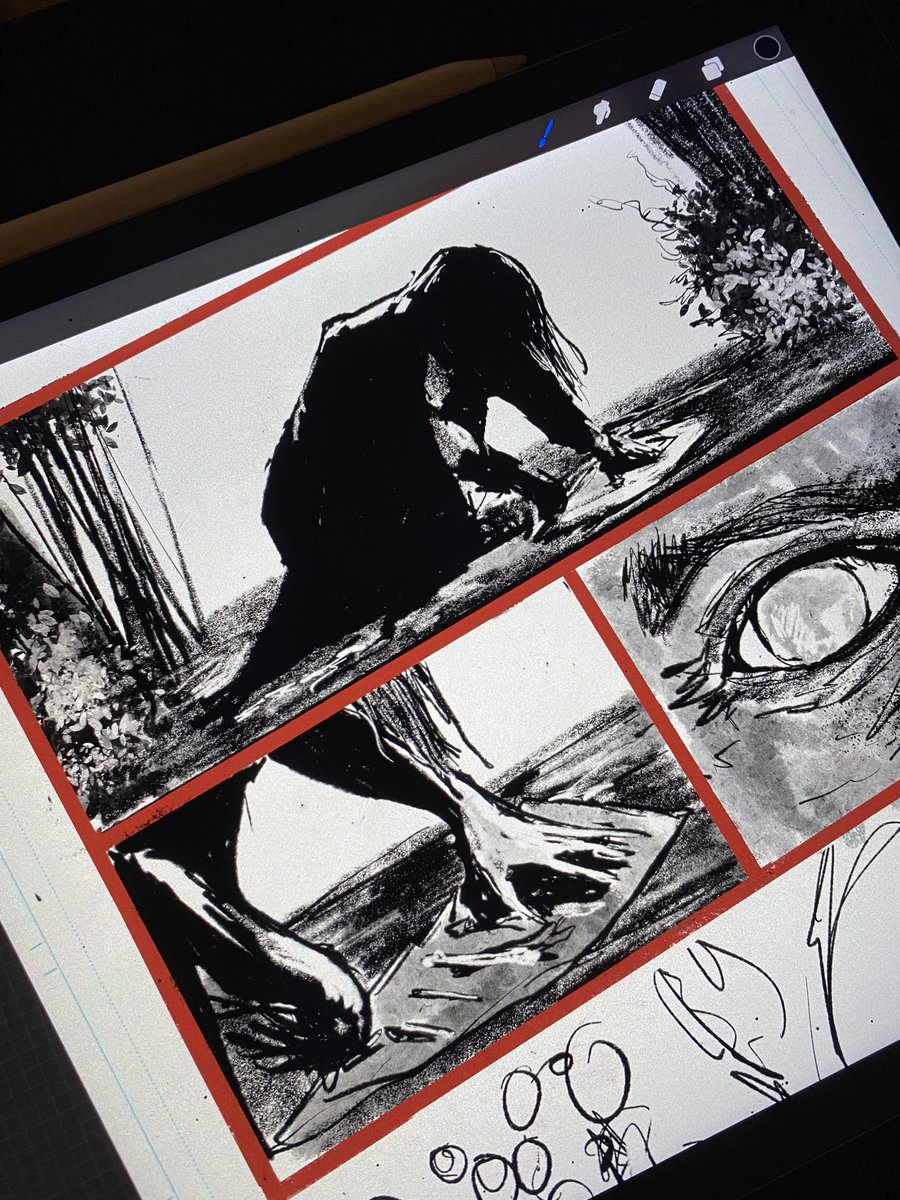 DF3Ink's tweet photo. Took a break from drawing comics to….draw other comics.
Got in a little bit of time on Reclaimer 2 today.
#creatorownedcomic #comicart #comicartist #comicartwork #drawcomics #makecomics #makingcomics #artist #draw #drawing #digitaldrawing #ink #inkart #df3ink #reclaimer2 https://t.co/xilKA0CUA0