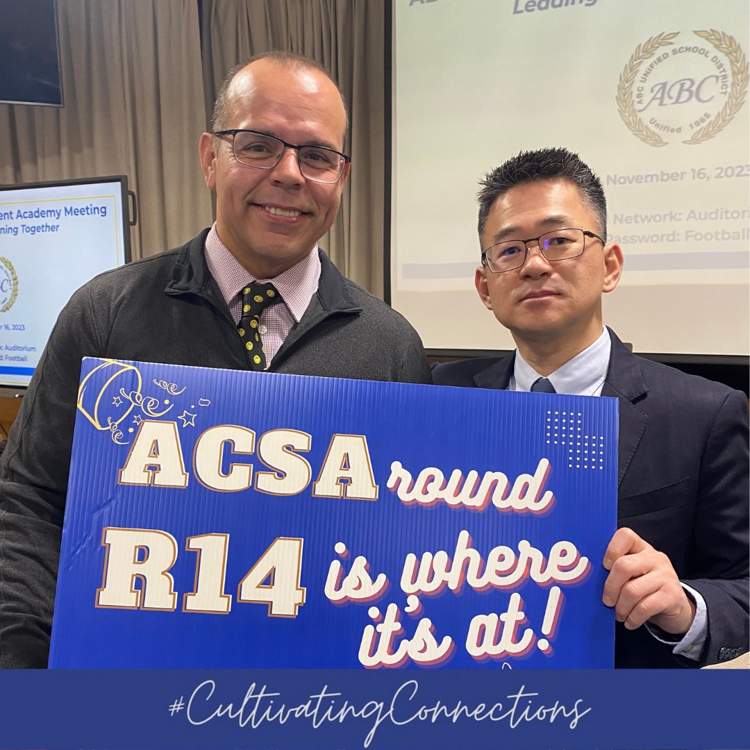 Danielle Saldavia from the ABCMA chapter is #CultivatingConnections with ABC Unified's Kester Song as he is an HR guru who can answer all questions!
#acsa #r14 #acsaregion14 #cultivatingconnections #acsaround