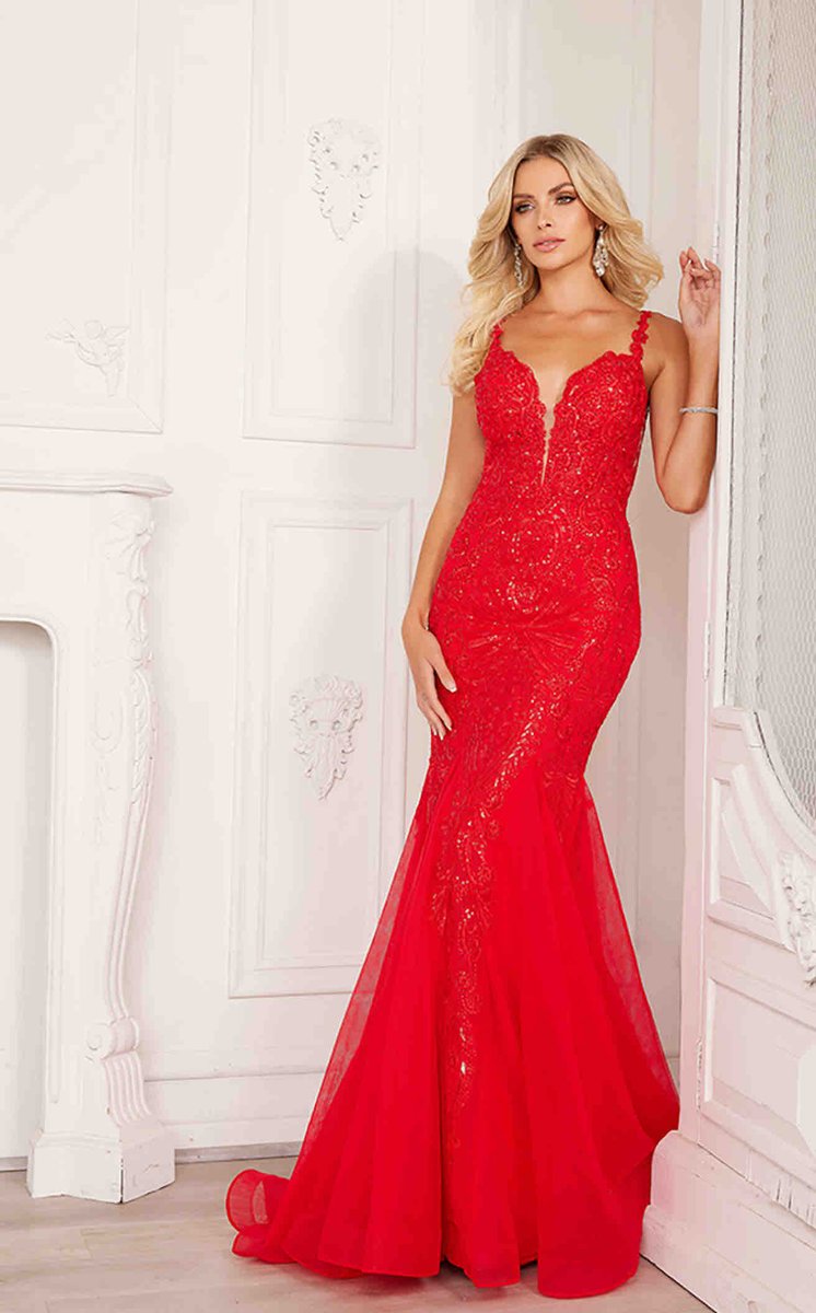 Unleash your inner princess with the breathtaking Plunging V-neckline Trumpet Gown 1209 by Lucci Lu! 

#LucciLu #PrincessVibes #ElegancePersonified 
#PlungingNeckline #TrumpetGown #FashionInspo #RedCarpetReady #GlamorousStyle #DreamDress #CoutureFashion