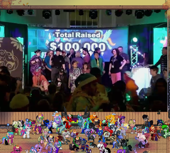 PonyFreelancer's tweet photo. Made it to #PVCF2023 just in time to watch con history happen. Still can't believe $100K was made in one pony con alone https://t.co/2DFpQNIHZi