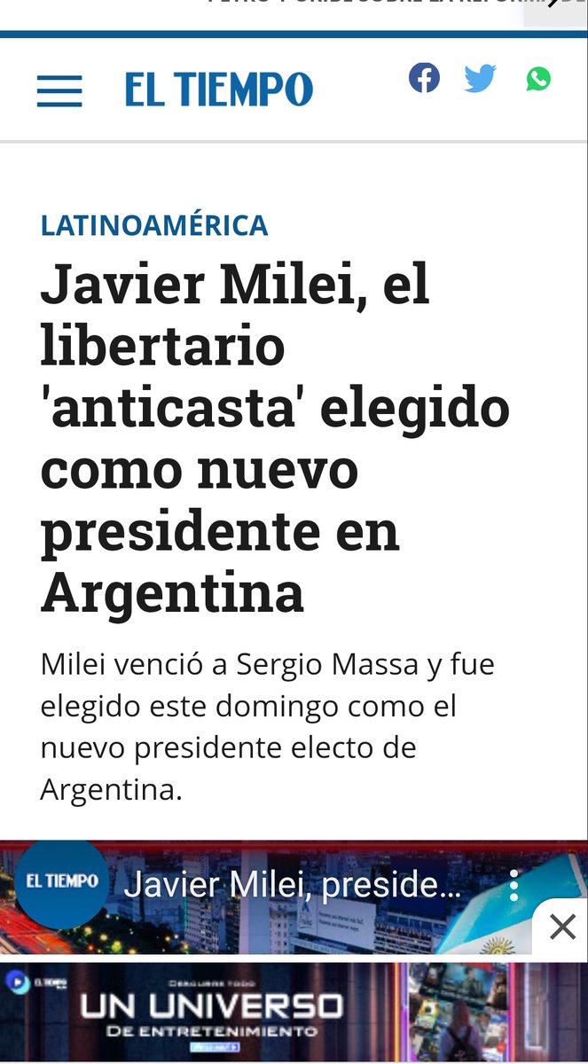 🇪🇨Ecuador giró a la derecha con elección de Daniel Noboa, 🇦🇷Argentina HOY con Javier Milei 🙏
🇨🇴 #Colombia, 29Oct.  avanzó el primer paso expropiando la izquierda del poder regional...vamos por @petrogustavo !! Fin del socialismo siglo XXI en LATINOAMÉRICA 
NUEVO AMANECER LA 💪!