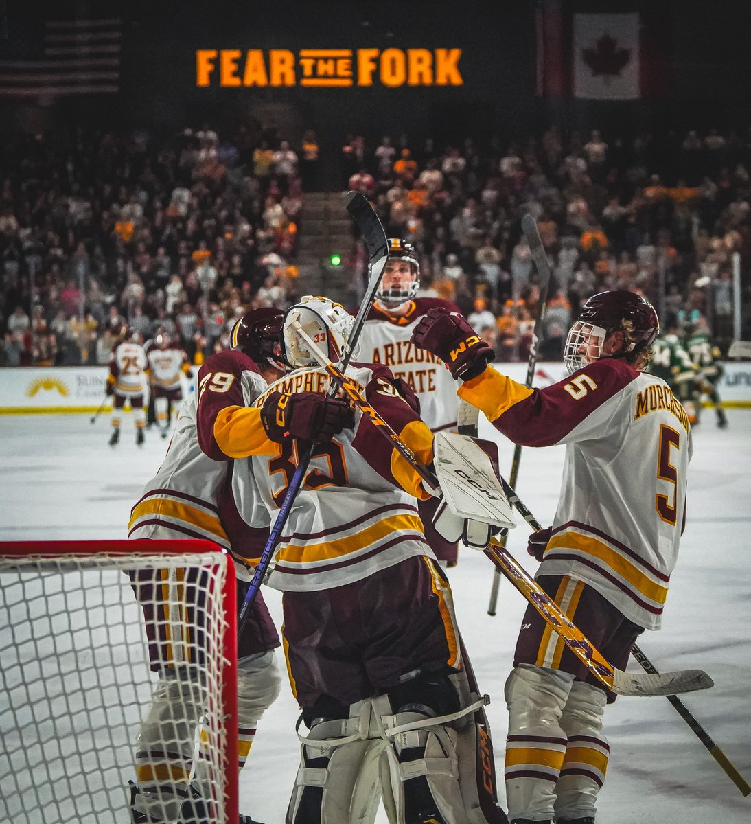 SunDevilHockey's tweet image. Shutout Semptimphelter ❌
TJ claims his seventh career shutout in today's game against Alaska Anchorage
#BeTheTradition /// #ForksUp