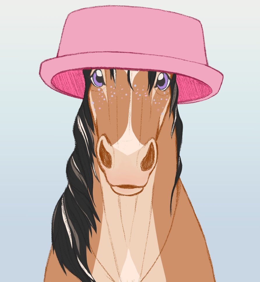 macchiadoe's tweet photo. 🩷Bucket horse, horse with the bucket🩷 https://t.co/tQnKkb2PRW